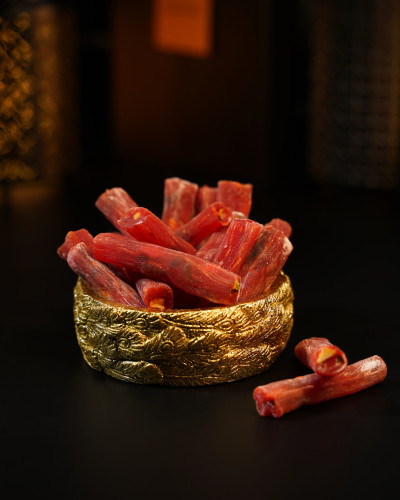 Lokum fingers with pistachios and pomegranate