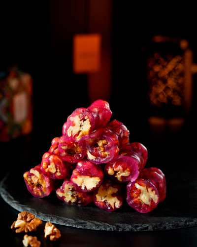 Pomegranate churchkhela with walnuts