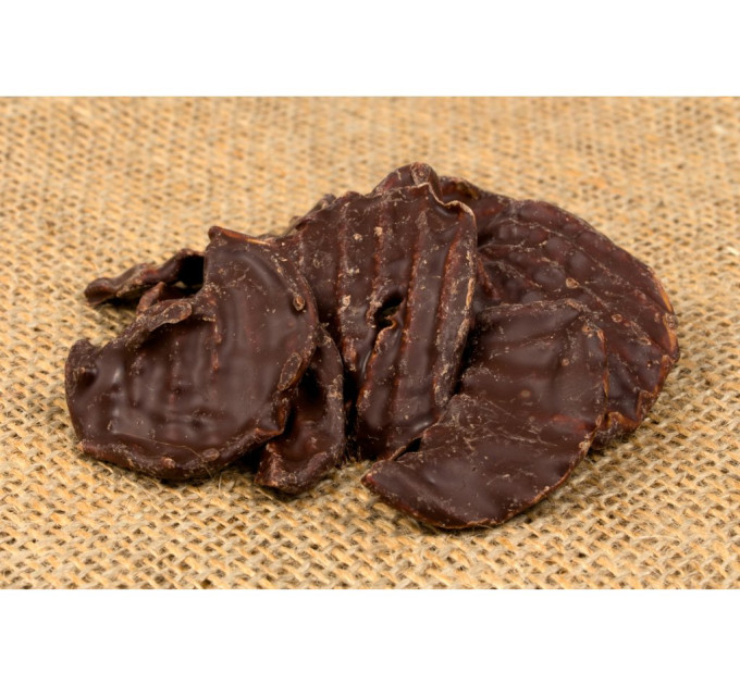 Jablkové chipsy v hořké čokoládě 100g