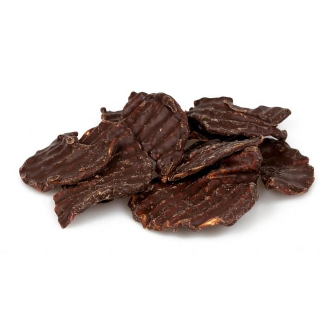 Jablkové chipsy v hořké čokoládě 100g