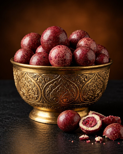 Blackcurrants in dark chocolate